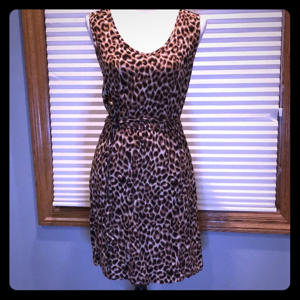 NWOT Lucky Brand Brinkley Leopard/Cheetah Dress